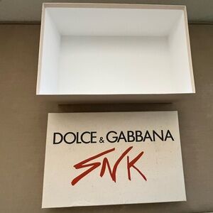 Dolce & Gabbana Beige Box with Black Logo and Red Script